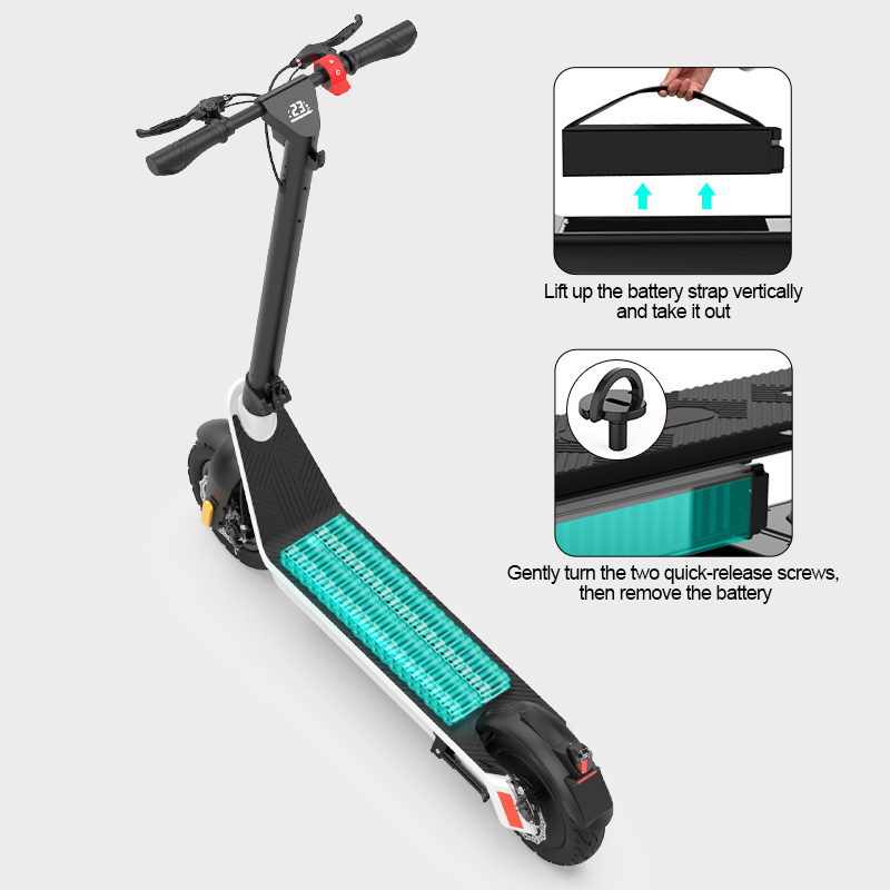 EU US uk warehouse X9 foldable 8.5Inch Electric Offroad Scooter with big wheel 200mm pro kick scooter rear wheel brake for adult