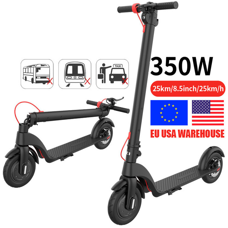 EU USA warehouse 350 w electrica foldable buy china X7 kick trotineta electrica adult used e electric scooter wholesale for sale