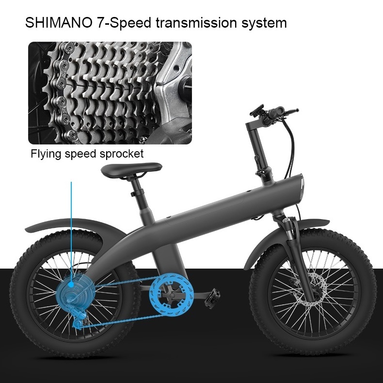 20 Inch Foldable 4.0 Fat Tire Ebike 48V 1000W Electric Bicycle 750W Mountain e bike Power Assisted e-bicycle