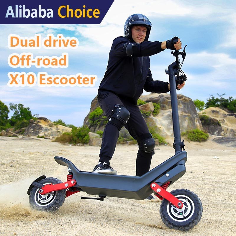 2024 New Off-Road BIG two wheel X10 fast Electric Scooter With Suspension Dual Motors 2000W 11 Inch Battery-Removable Escooter