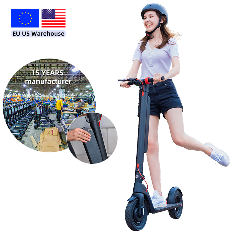 2024 New arrival High Quality 10inch Air Tire Max load 120kg LED light children china Two Wheel 350w Folding Electric Scooter