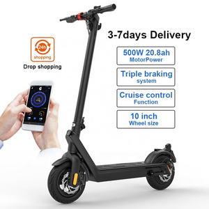 EU US UK Warehouse Stock Elektro Scooter 36V15.6Ah Battery Capacity 500 Watt Escooter 10 inch Vacuum Tire Max Wheel E Scooters