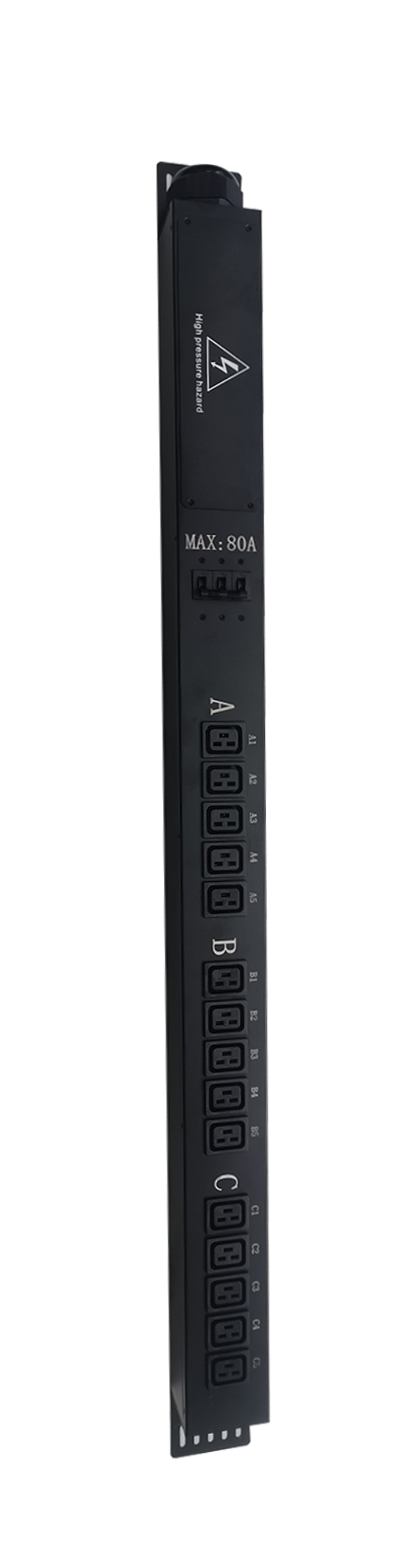 Horizontal Installation Power Distribution Unit 80A 3 Phase 15 Sockets Rack 415V Servers And Pdu