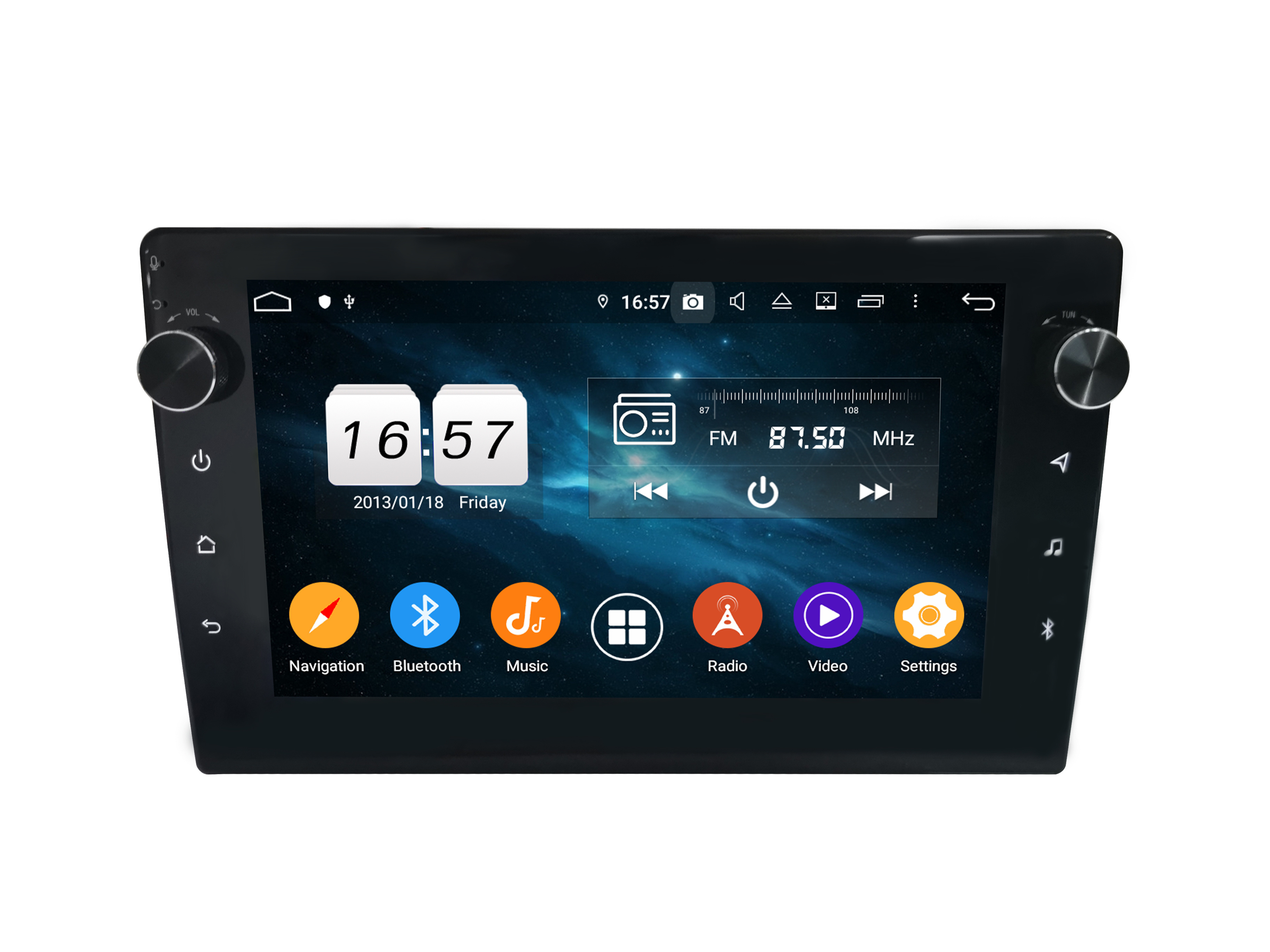 KLYDE wholesale 9 inch android 11 universal car radio with knob button 8 core ips carplay dsp audio