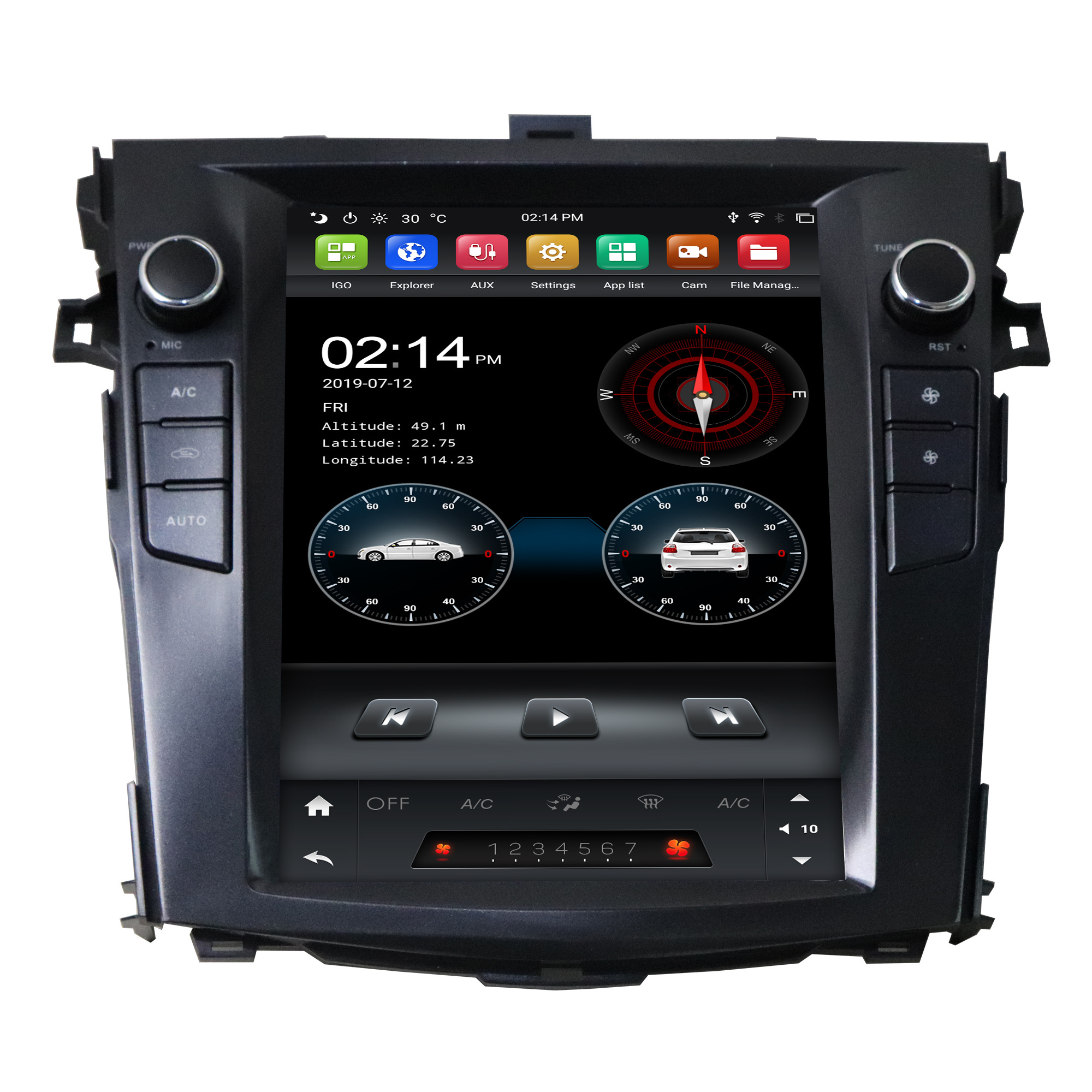 KLYDE Android 9 IPS Car DVD Player GPS Navigation For Corolla 2007-2011 stereo radio tape recorder multimedia