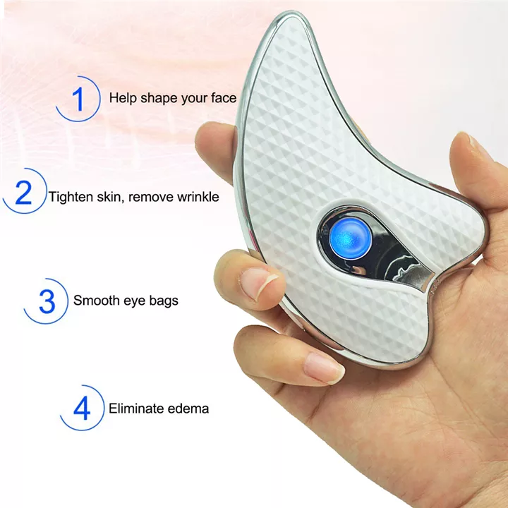 Electric Gua Sha Board Neck Lifting Instrument LED Light Heated Vibration Eye Neck Body Massager Facial Lifting Massager