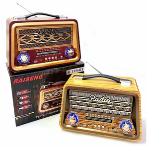 Big size AC powered wooden retro usb radio am fm sw portable old style wireless wood desktop radio speaker R-1956BT