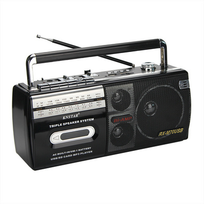 Custom Portable Vintage Retro Usb Am Fm Sw Radio RX-M70USB Stereo Boombox Mp3 Audio Cassette Tape Player Recorder