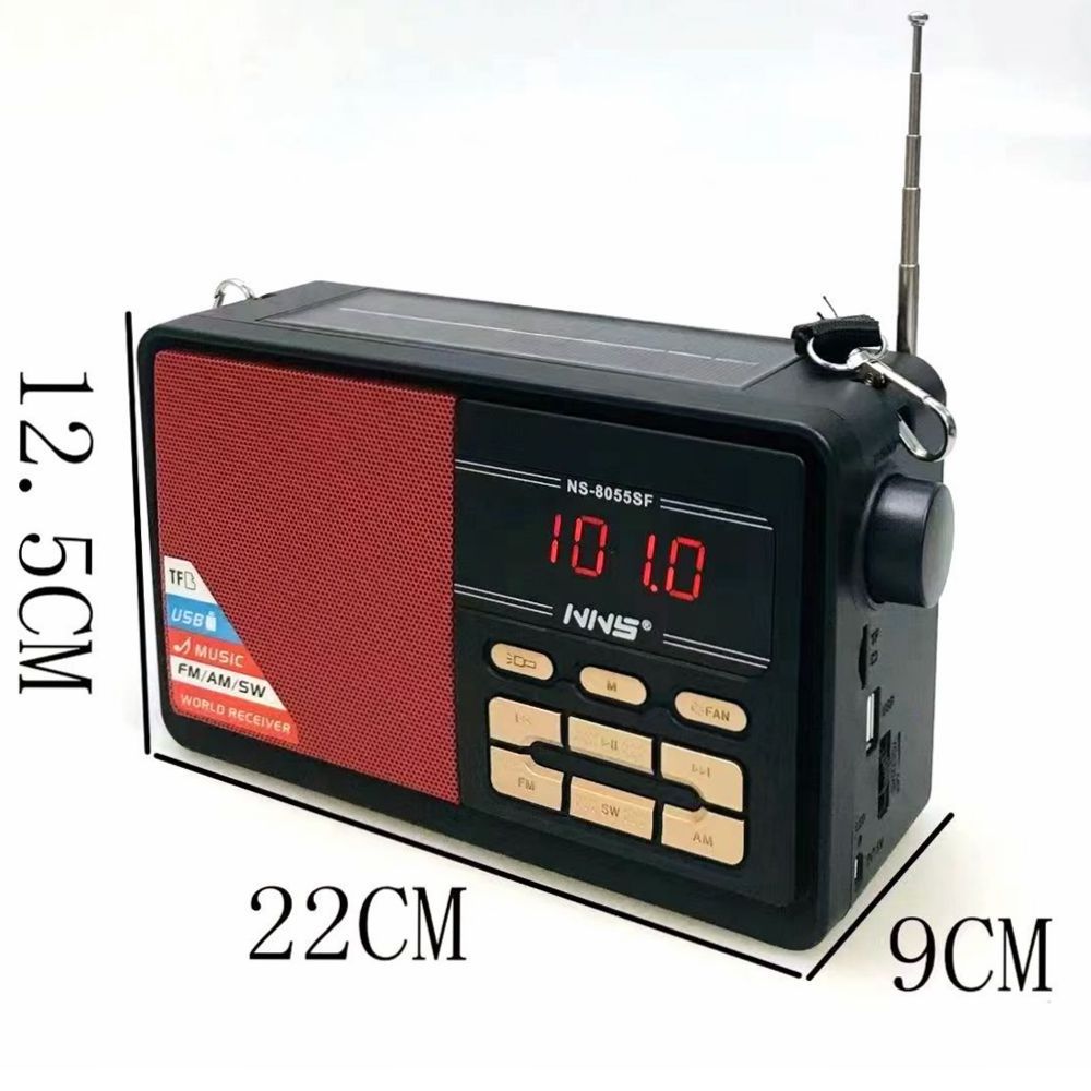 Outdoor solar radio 5v 1w solar panel radio led display solar radio NS-8055SF