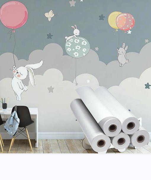 Wholesale Printable Blank Wallpaper Non-Woven 3D Wall Cloth Wall Covering for Digital Inkjet Print