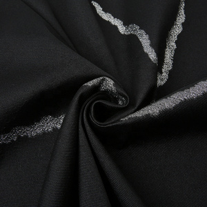 KEER Factory Custom Wholesale TDJG1557M  custom textiles black woven 100%poly crisp vintage style boho style metallic hijab brocade  jacquard fabric