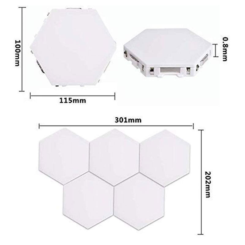 Touch Sensor Wall Lamp Creative Home Decor LED Hexagon Magnetic Modular Touch DIY Led Night Hexagon Lights