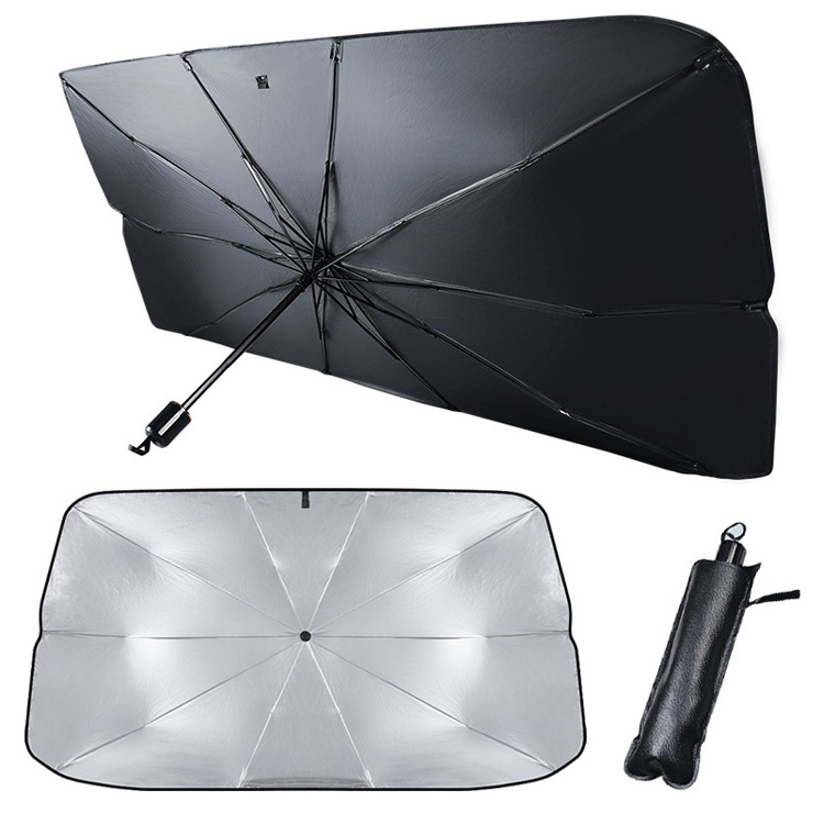 custom logo folding Anti-UV Car Front Windshield Sunshade Umbrella Interior Sun Shade Cover