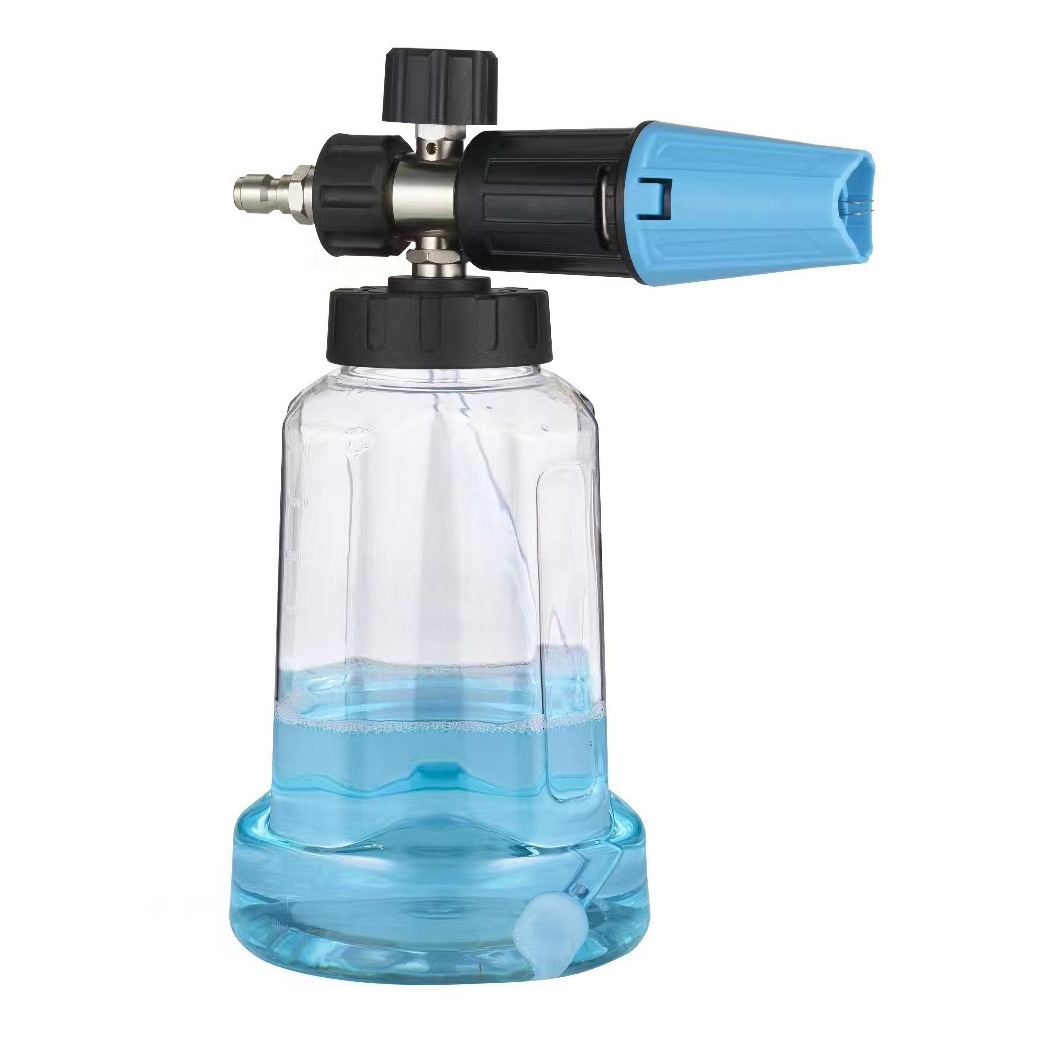 New Hexagon Car Wash Snow Foam Cannon 1L Foam Lance Soap Spray Bottle For 1/4 Quick Connect High Pressure Washer