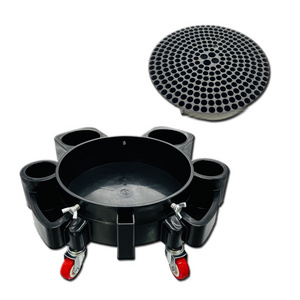 Hot Sale Bucket Dolly Detailing Cart For 5 Gallon Car Wash Bucket Rolling And Car Washing Detailing System