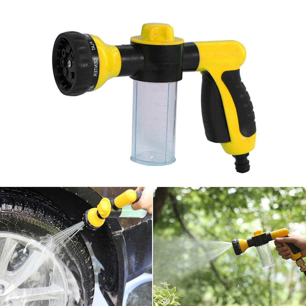 Foam Sprayer Gun Pressure Nozzle for Car Wash Watering plants Pet Shower Outdoor Fun 9 Watering Patterns and Soap Dispenser