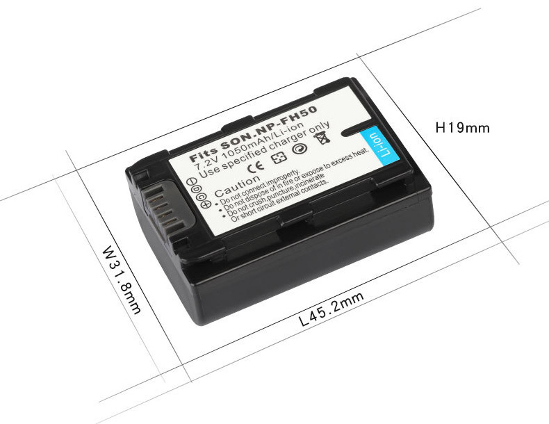 NP FH50 NP-FH50 NPFH50 FH40 FH30 FH60 FH70 For Sony SLR camera battery A230 A330 A380 DSC-HX1 HX200 1050mAh battery