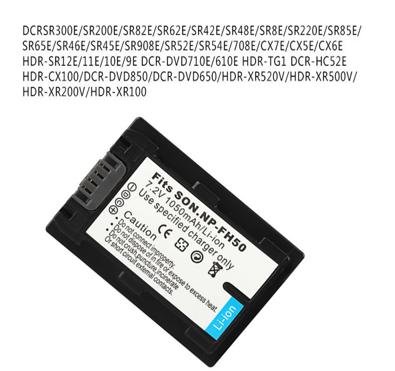 NP FH50 NP-FH50 NPFH50 FH40 FH30 FH60 FH70 For Sony SLR camera battery A230 A330 A380 DSC-HX1 HX200 1050mAh battery