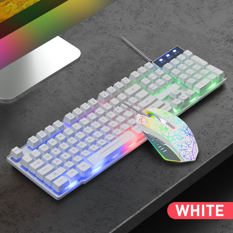 Waterproof USB 2.0 104 Keys Led Backlit Computer Gaming Keyboard And Mouse Combos