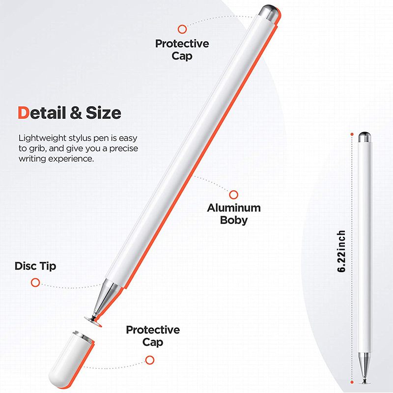 Capacitive Touch with magnetic cap For Pencil Screens Android Screen Phone Tablet I-pad disc Stylus Pens