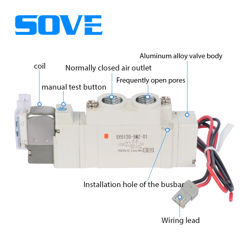 SOVE SY Series SY3120 Single Acting Mini Pneumatic Solenoid Valve SY SERIES SY9120-5DZD-03 smc valve