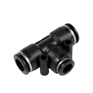 PEG Tee coupling three way connector piece tube quick connect one touch air fittings pneumatic tee fittings