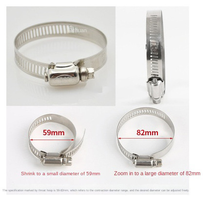 High Quality Stainless Steel 201 304 316 Adjustable Hose Clamps Worm Gear Hose Clamps Radiator Hose Clamp