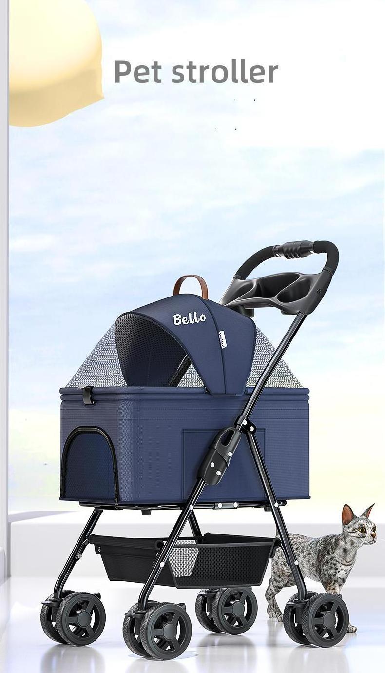 Wholesale Pet Strollers Cat Pet Stroller Dog Double Pet Stroller And Carrier