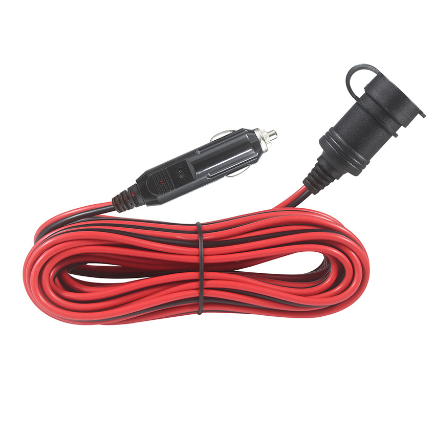 12V Waterproof Car Auto Motorcycle With Led Indicator Cigarette Lighter Adapter Power Supply Cord