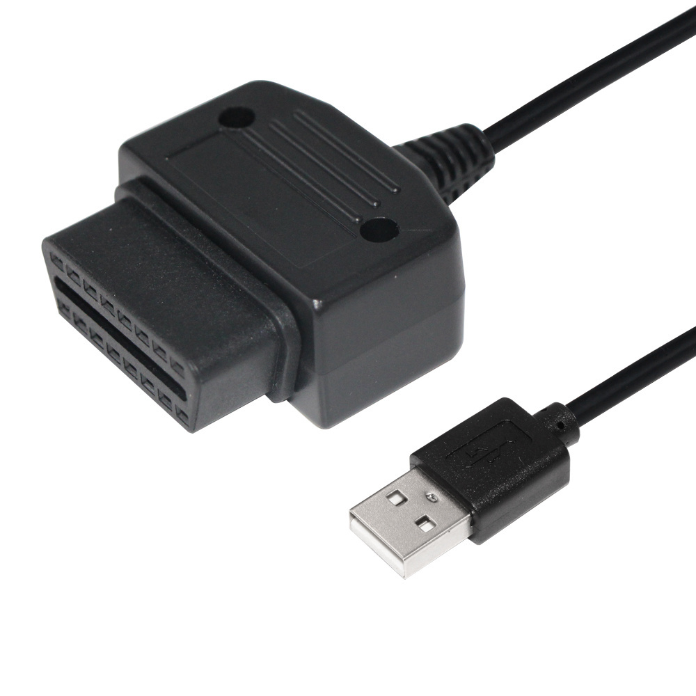 12v 24v to 5v 16pin Obd2 To Usb Extension Cable Wiring for Laptop Digital Dash Car