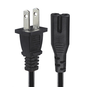 Universal Pc 3 Pin USA Power Cord Figure 8 Cable 2 Prong Figure 8 Ac Us Plug To Iec C7 Nema Power Cable