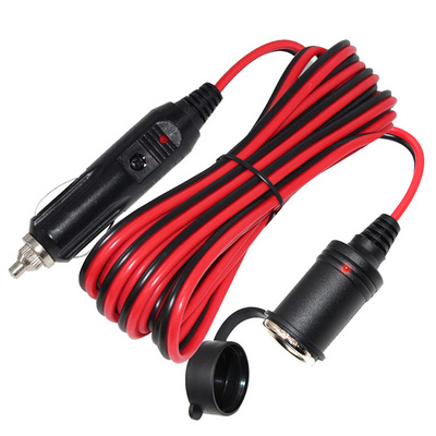 SPT-2 16AWG Pure Copper 12V 24V Car Cigarette Lighter Socket Extension Cord