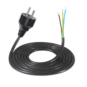 2M 0.75mm Supply Cee 3-Wire Plug 10Ft Wiring Wire Cable Pigtail Retractor Flat For Rice Cooker Eu Power Cord Open End