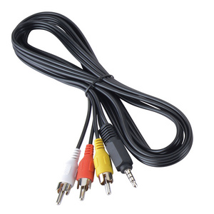 Male to male DC to 3 RCA 3 in 1 power audio video cord cable