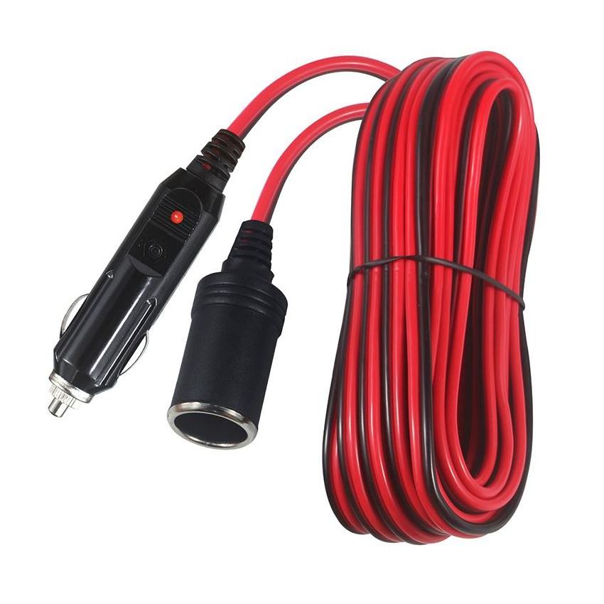 12V Power Supply Extension Cable Socket Splitter Car Cord Outlet Plug Converter 12 Volt Battery To Cigarette Lighter Adapter