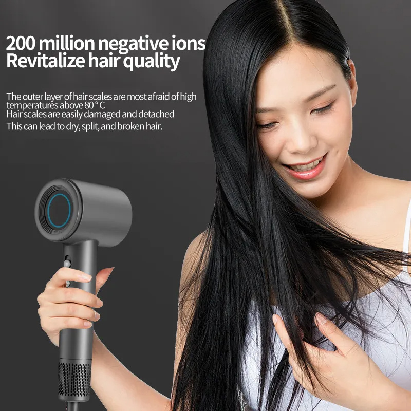 Hair Dryer High Speed Professional Hair Care 110,000rpm Motor Quick Dry Negative Ion Blow Dryer Beauty Health Hairdryer