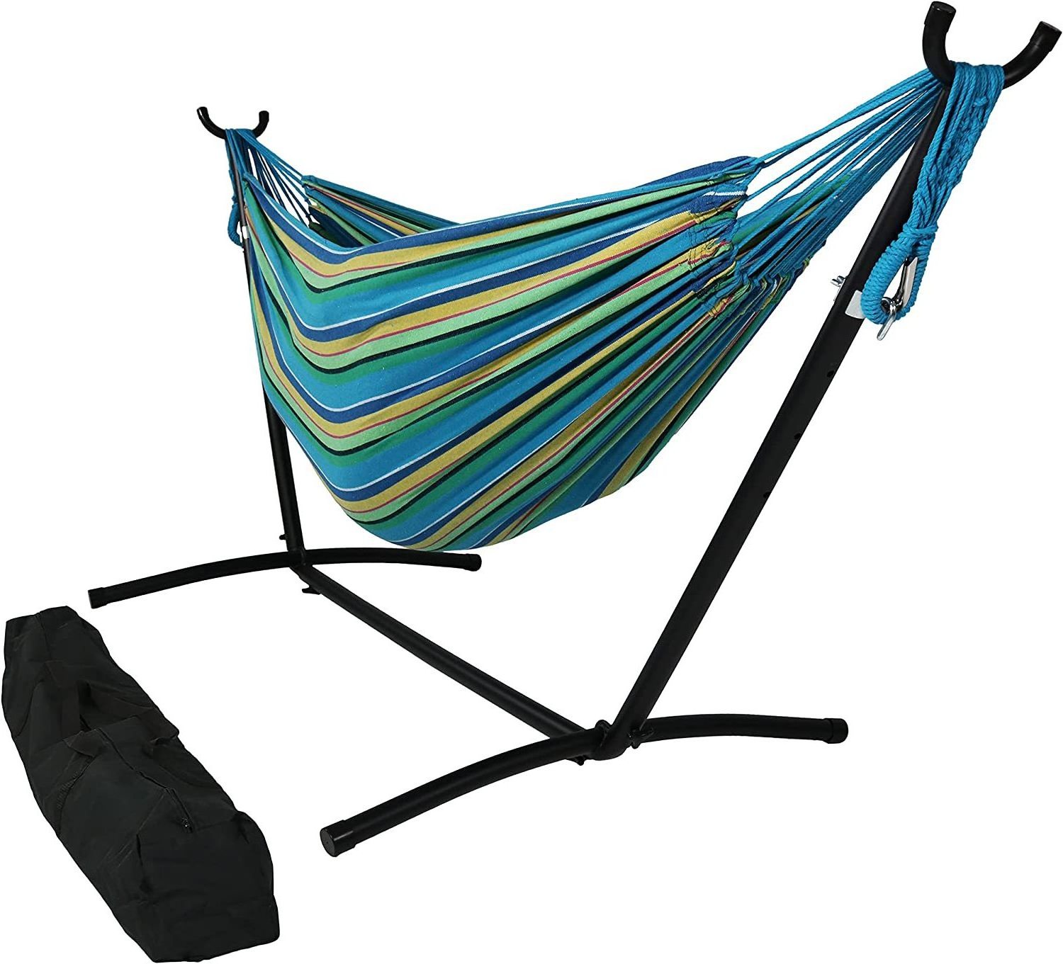 Big Size Double Canvas Hammock Bed Folding Hanging Portable Outdoor Camping Double Hammock with stand