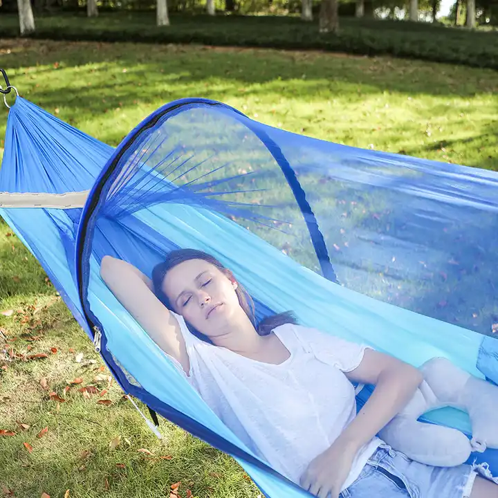 Outdoor Portable 210T Fabric Camping Hammock Tent Home hanging Swing beach hammock tent