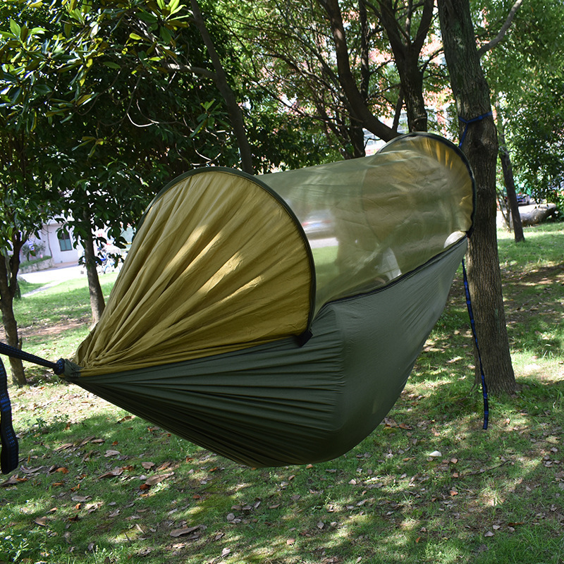 Pop-up Lightweight Folding Durable Camping Nylon Hammock with Mosquito Net for Outside Hammock with Bug Ne