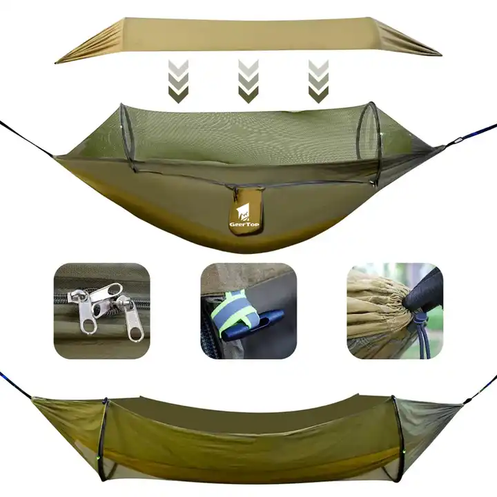 nylon portable rainproof mosquito net hammock camping outdoor swing camping bed sun protection outdoor hammock