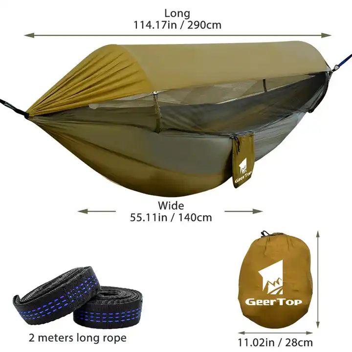 nylon portable rainproof mosquito net hammock camping outdoor swing camping bed sun protection outdoor hammock