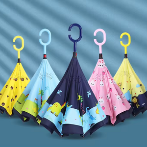 Vivid Color Cute Animal Printing Custom Inverted Reverse Umbrella Sun Rain Umbrella For Children