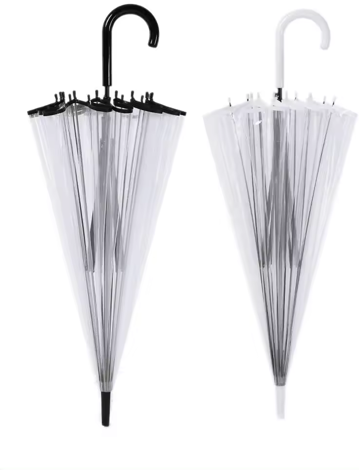 Wholesale designer eco-friendly sustainable 16k travel transparent clear paraguas parapluie umbrella