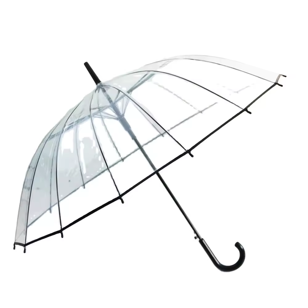 Wholesale designer eco-friendly sustainable 16k travel transparent clear paraguas parapluie umbrella