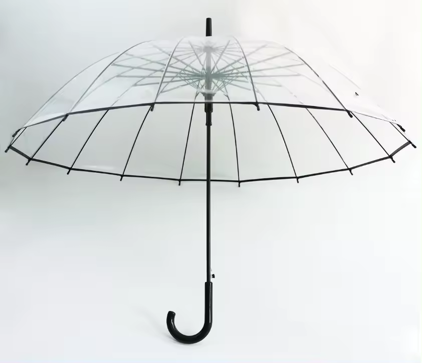 Wholesale designer eco-friendly sustainable 16k travel transparent clear paraguas parapluie umbrella