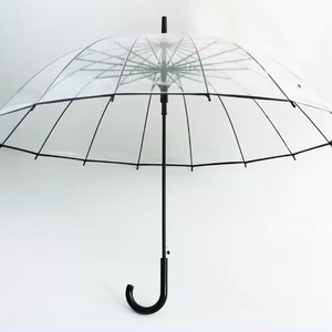 Wholesale designer eco-friendly sustainable 16k travel transparent clear paraguas parapluie umbrella