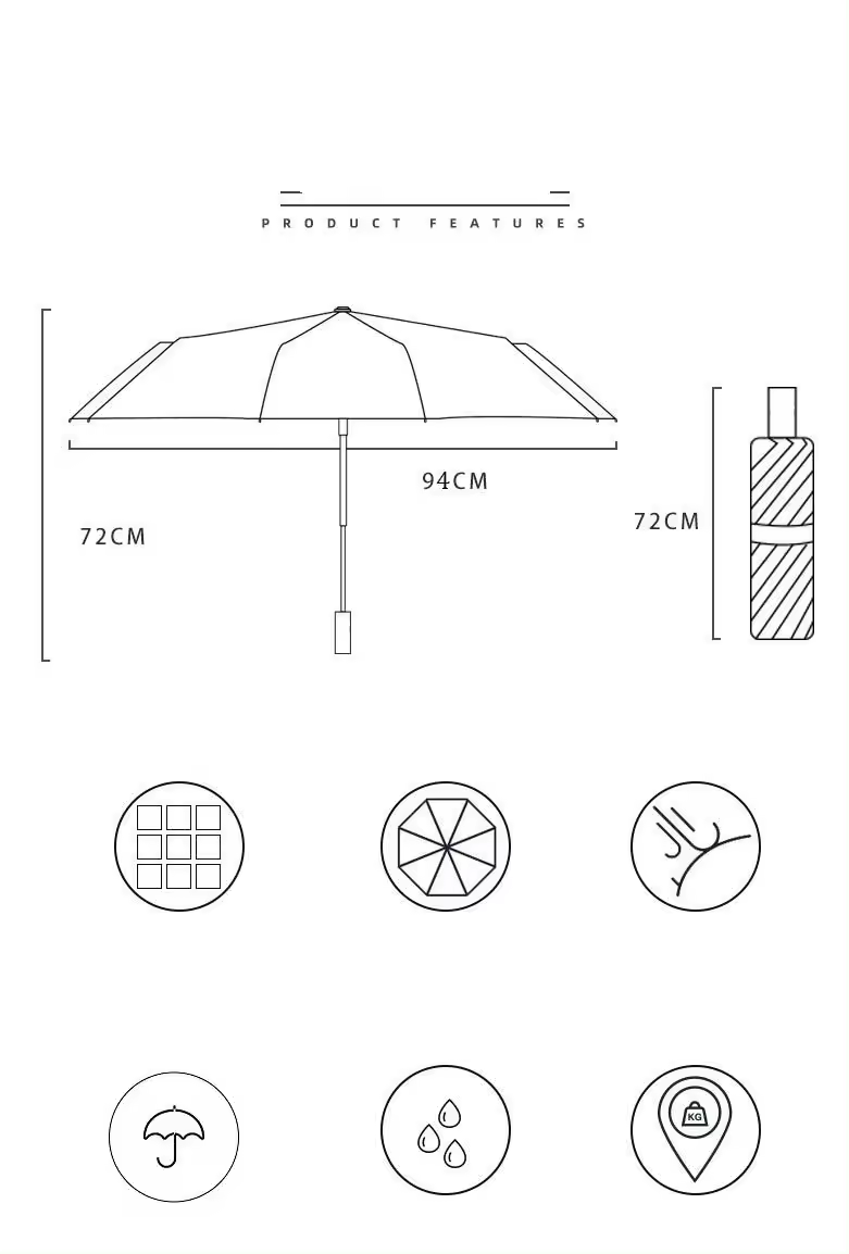 PVC Automatic Transparent Umbrella Rain Stick Umbrellas Straight Handle Large Clear Umbrellas For Rain Adult