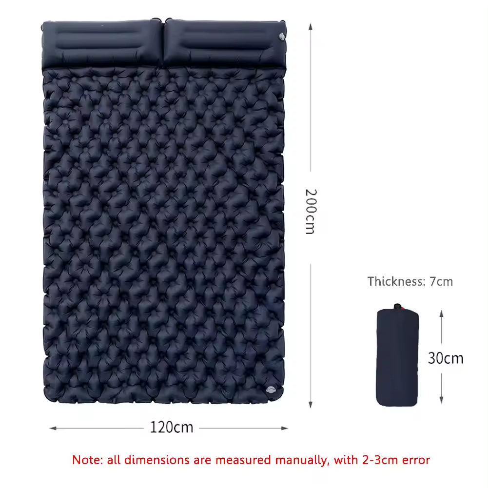 easy carry beach portable double folding air waterproof outdoor camping mats with pillow Camping Sleeping Pad For Hammock