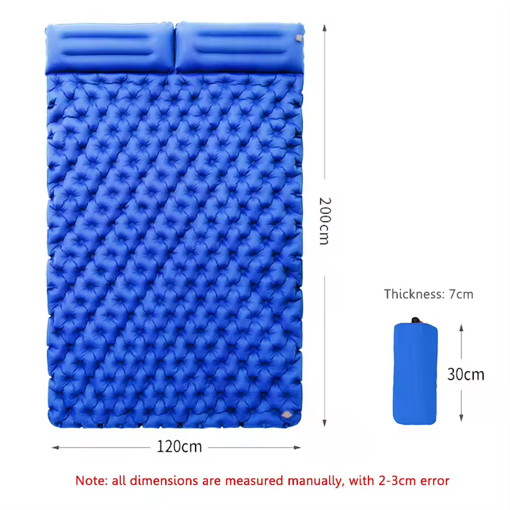 easy carry beach portable double folding air waterproof outdoor camping mats with pillow Camping Sleeping Pad For Hammock