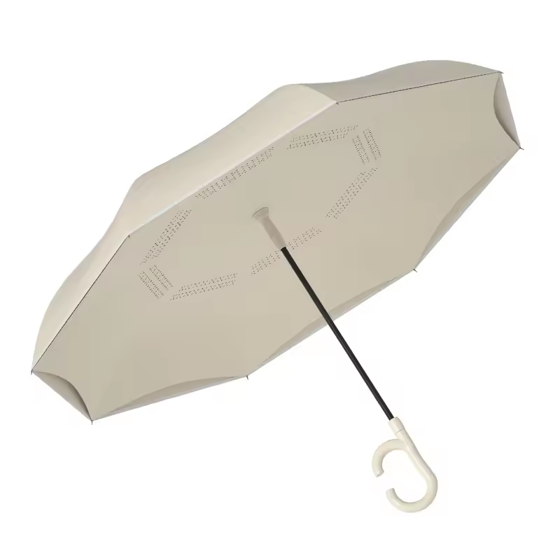 Eight-ribs Fully Automatic Double-decker Car Straight Bar Reverse Smart Umbrella With Logo